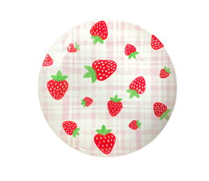 Tucson Strawberry Plaid Plate