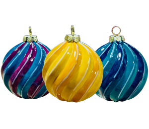 Tucson Jewel Toned Spiral Ornament